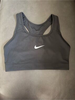 Nike Black Sports Bra with White Swoosh